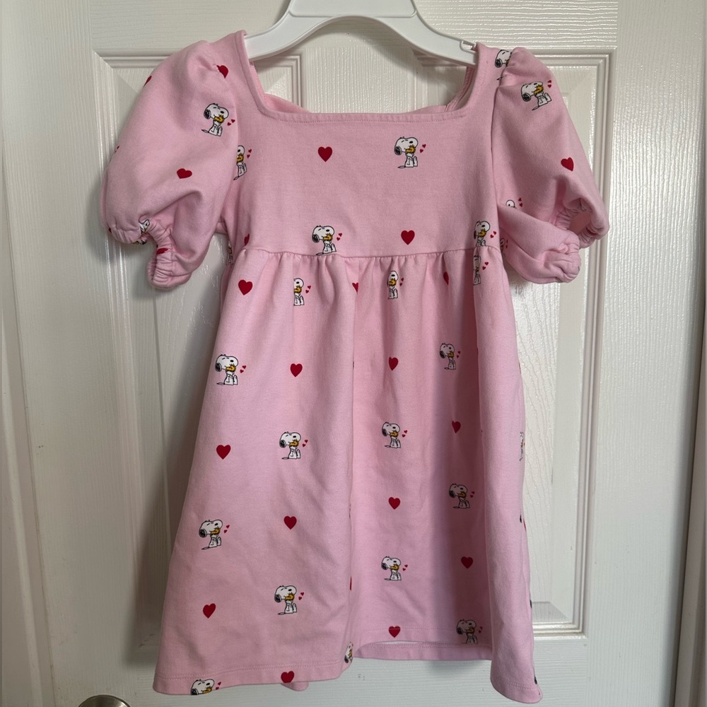 Janie and Jack Pink Dress with Heart and SNOOPY!